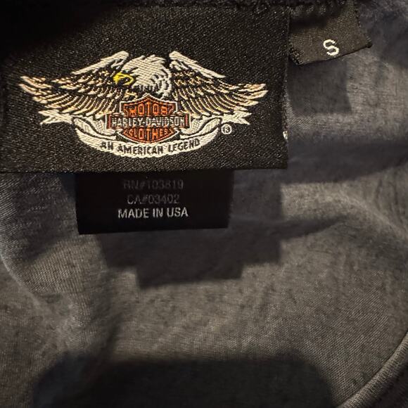 Harley Davidson Artistry in Iron Sacred Heart Rhinestone Y2K T Flawed Small - Picture 8 of 10